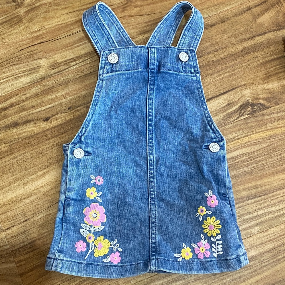 Epic Threads Blue Overalls with Floral Design